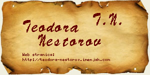 Teodora Nestorov vizit kartica